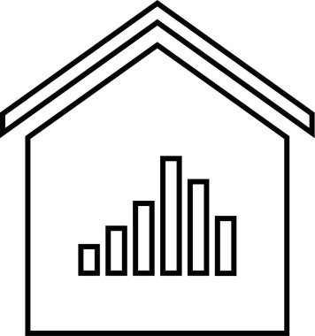 Basit emlak konsepti simgesi, vektör illüstrasyonu