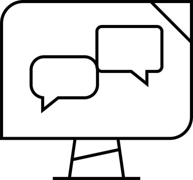 SMS ve Metin konuşma ikonu vektör illüstrasyonu