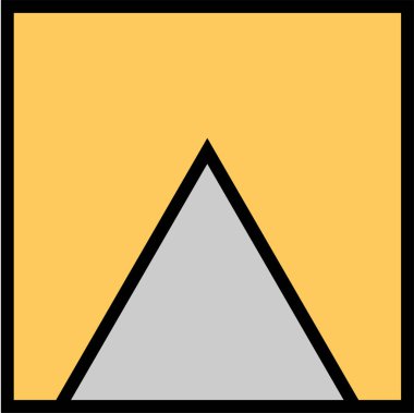 Üçgen. Web simgesi basit tasarım