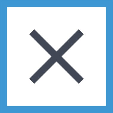 çapraz işaret simgesi vektör illüstrasyonu 