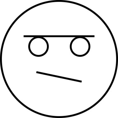 yüz simgesi, vektör illüstrasyonu 