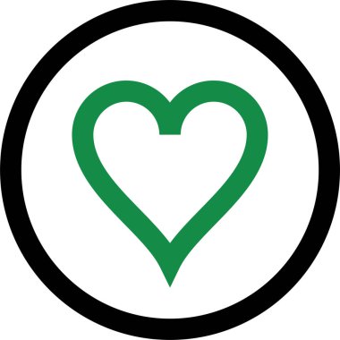 Kalp. Web simgesi basit vektör illüstrasyonu