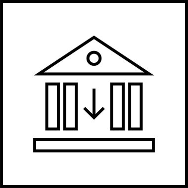 Banka simgesinin vektör illüstrasyonu