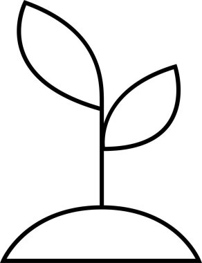 Bitki. Web simgesi basit illüstrasyon