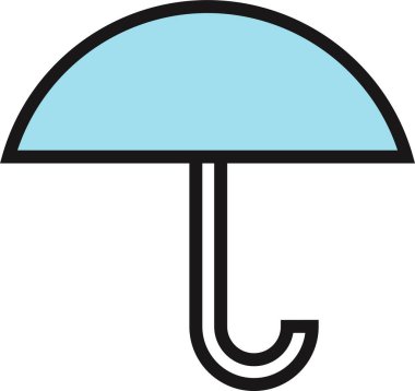 Şemsiye. Web simgesi basit illüstrasyon