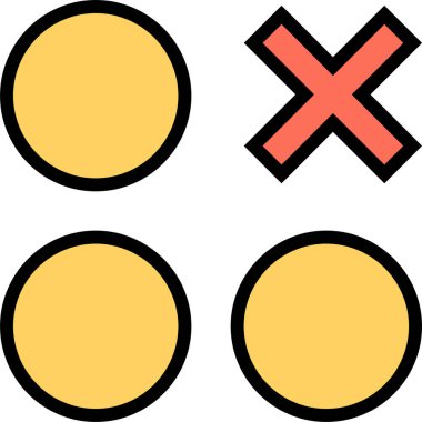 Yaratıcı üç noktanın basit simgesi x soyut, vektör illüstrasyonu