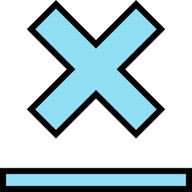 İptal et. Web simgesi basit illüstrasyon