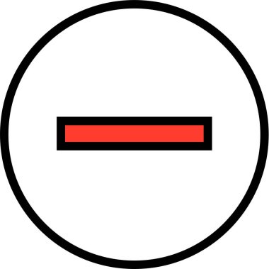 negatif, eksi simge vektör çizimi 