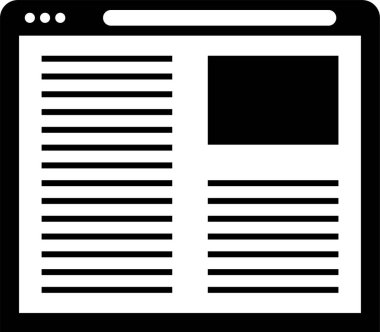 Basit bilgisayar arayüzü simgesi, vektör illüstrasyonu