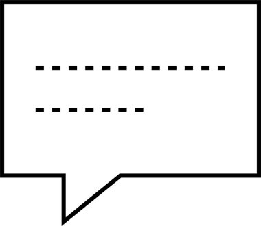 SMS ve Metin konuşma ikonu vektör illüstrasyonu