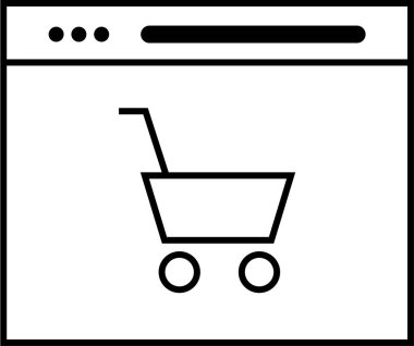 İnternetten alışveriş. Web simgesi