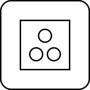 Soyut geometrik şekillerin basit simgesi, vektör illüstrasyonu