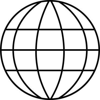 Küre. Web simgesi basit illüstrasyon