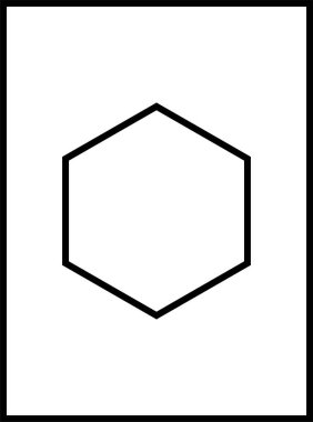 Soyut geometrik şekillerin basit simgesi, vektör illüstrasyonu