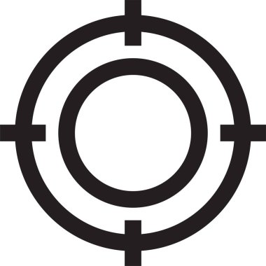 Hedefin basit simgesi, vektör illüstrasyonu