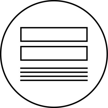 Web arayüzü simgesi, vektör illüstrasyonu