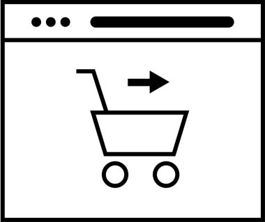 İnternetten alışveriş. Web simgesi