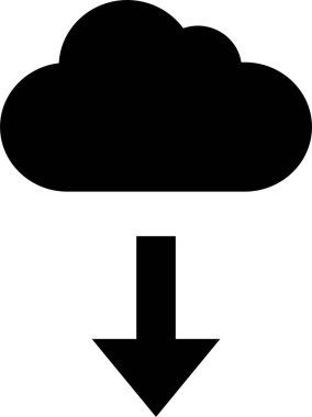 Bulut. Web simgesi basit illüstrasyon