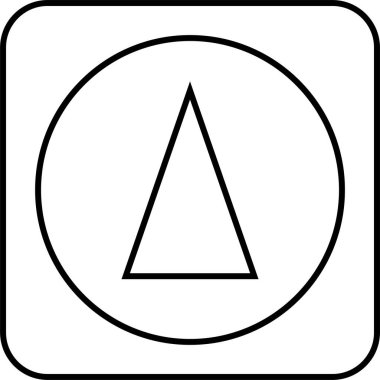 Soyut geometrik şekillerin basit simgesi, vektör illüstrasyonu