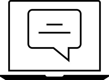 SMS ve Metin konuşma ikonu vektör illüstrasyonu