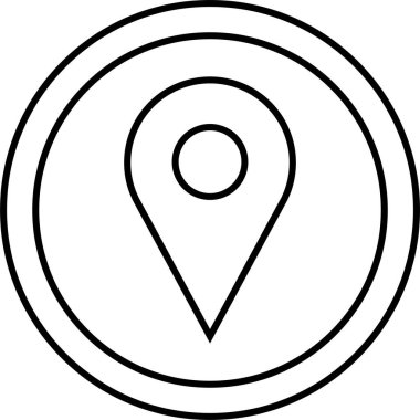 Konum simgesi. Yönlendirme simgesi. Harita Simgesi, Vektör İllüstrasyonu