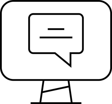 SMS ve Metin konuşma ikonu vektör illüstrasyonu