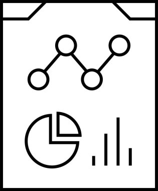 iş raporu, mali rapor simgesi, vektör illüstrasyonu