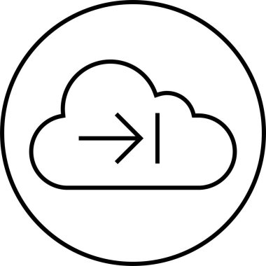 Bulut. Web simgesi basit illüstrasyon