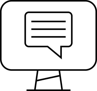 SMS ve Metin konuşma ikonu vektör illüstrasyonu