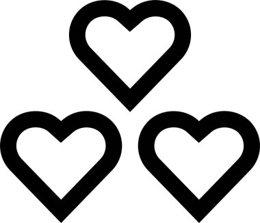 Kalp. Web simgesi basit illüstrasyon