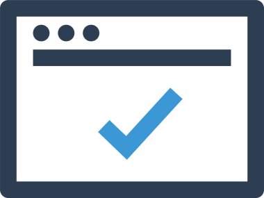 Basit işaretleme simgesi, vektör illüstrasyonu