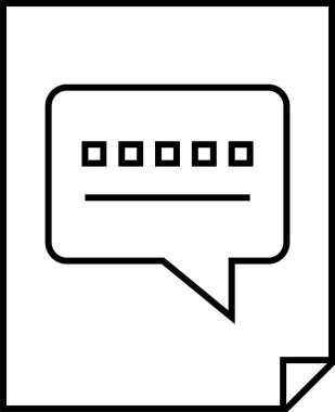 SMS ve Metin konuşma ikonu vektör illüstrasyonu