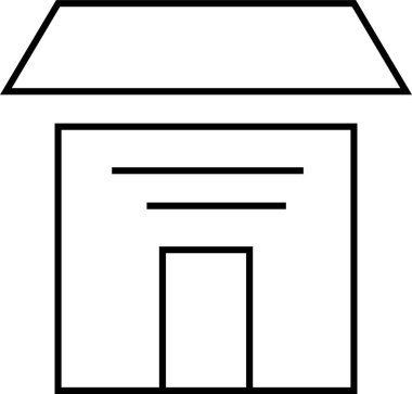 Ev. Web simgesi basit illüstrasyon