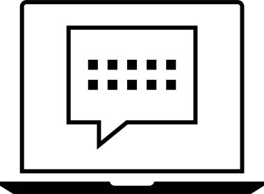 SMS ve Metin konuşma ikonu vektör illüstrasyonu