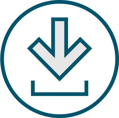 kullanıcı arayüzü indirme ok simgesi, vektör illüstrasyonu