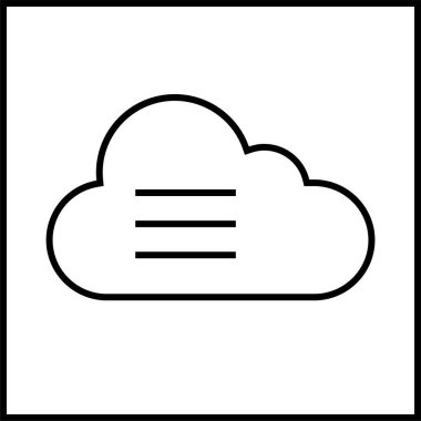 bulut simgesi, vektör illüstrasyonu