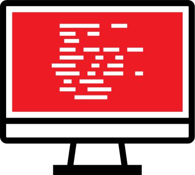 Web Geliştirme Simgesi. Simge programlanıyor. Yazılım Dev Simgesi, Vektör illüstrasyonu