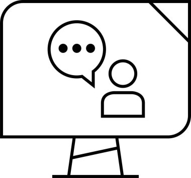 SMS ve Metin konuşma ikonu vektör illüstrasyonu