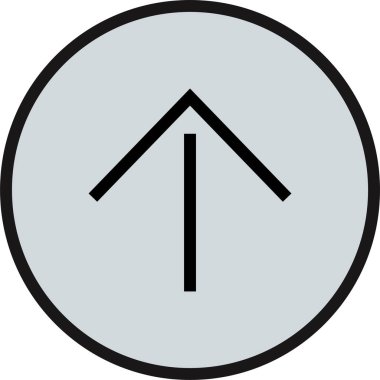 kullanıcı arayüzü yukarı ok simgesi, vektör illüstrasyonu