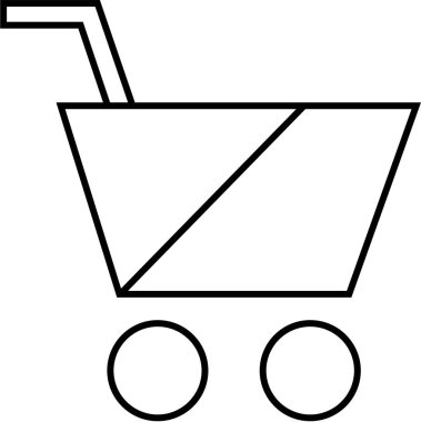 Basit alışveriş konsepti simgesi, vektör illüstrasyonu