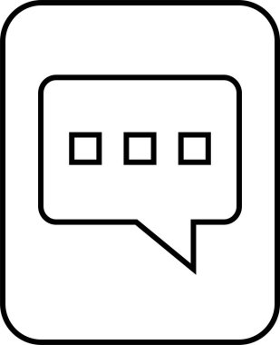 SMS ve Metin konuşma ikonu vektör illüstrasyonu