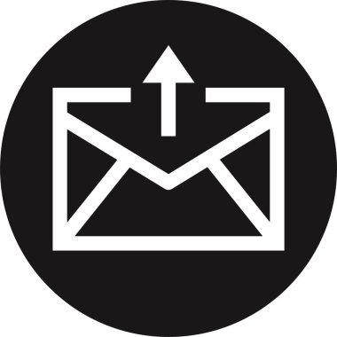 Basit e- posta simgesi, vektör illüstrasyonu