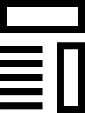 Dikey çizgi simgesinin vektör çizimi