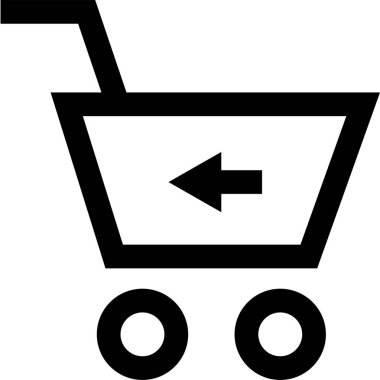 Basit alışveriş konsepti simgesi, vektör illüstrasyonu