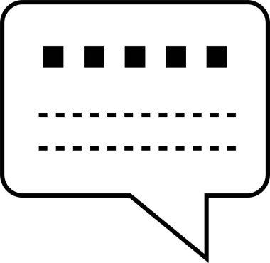 SMS ve Metin konuşma ikonu vektör illüstrasyonu