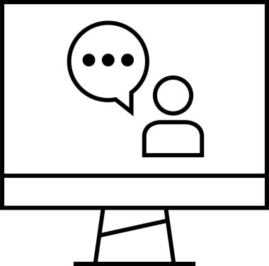 SMS ve Metin konuşma ikonu vektör illüstrasyonu