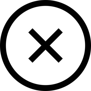 İptal et. Web simgesi basit illüstrasyon