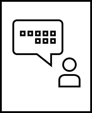 SMS ve Metin konuşma ikonu vektör illüstrasyonu