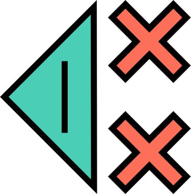 kullanıcı arayüzü sol ok simgesi, vektör illüstrasyonu