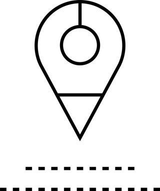 Konum simgesi. Yönlendirme simgesi. Harita Simgesi, Vektör İllüstrasyonu